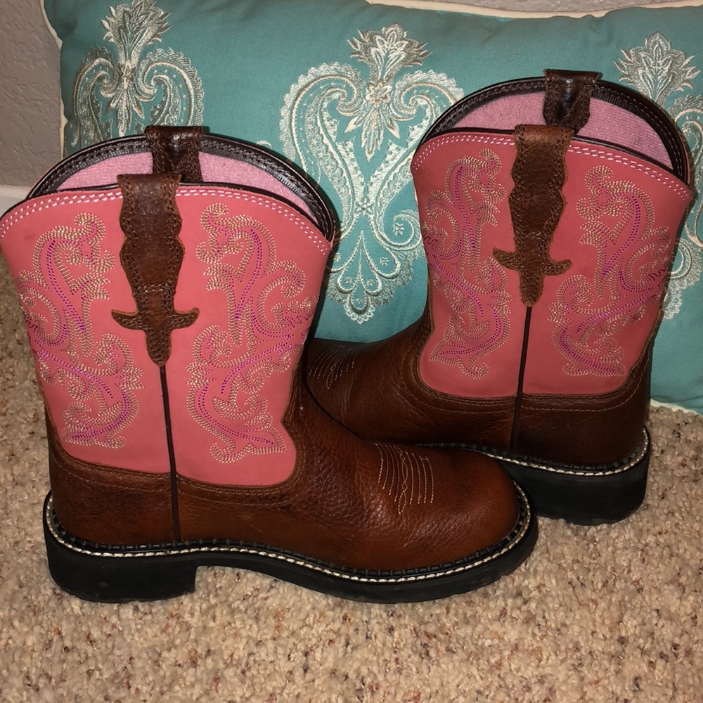 Ariat Ladies Fatbaby II Brown/Rose 7.5